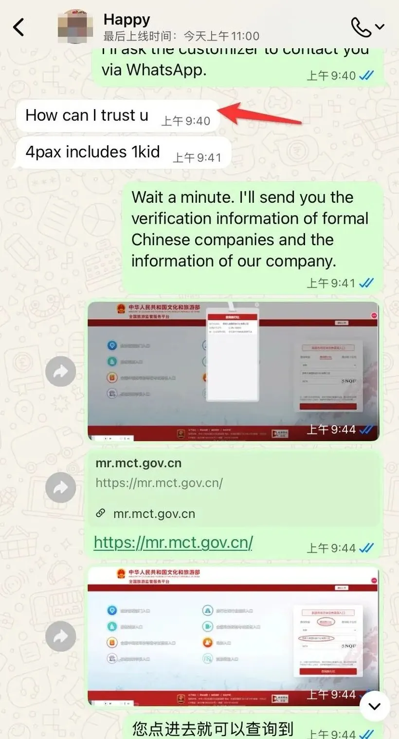 马来西亚一家 7 口在云南慢游 9 天:这趟私人定制凭什么让家长省心 · 沟通记录